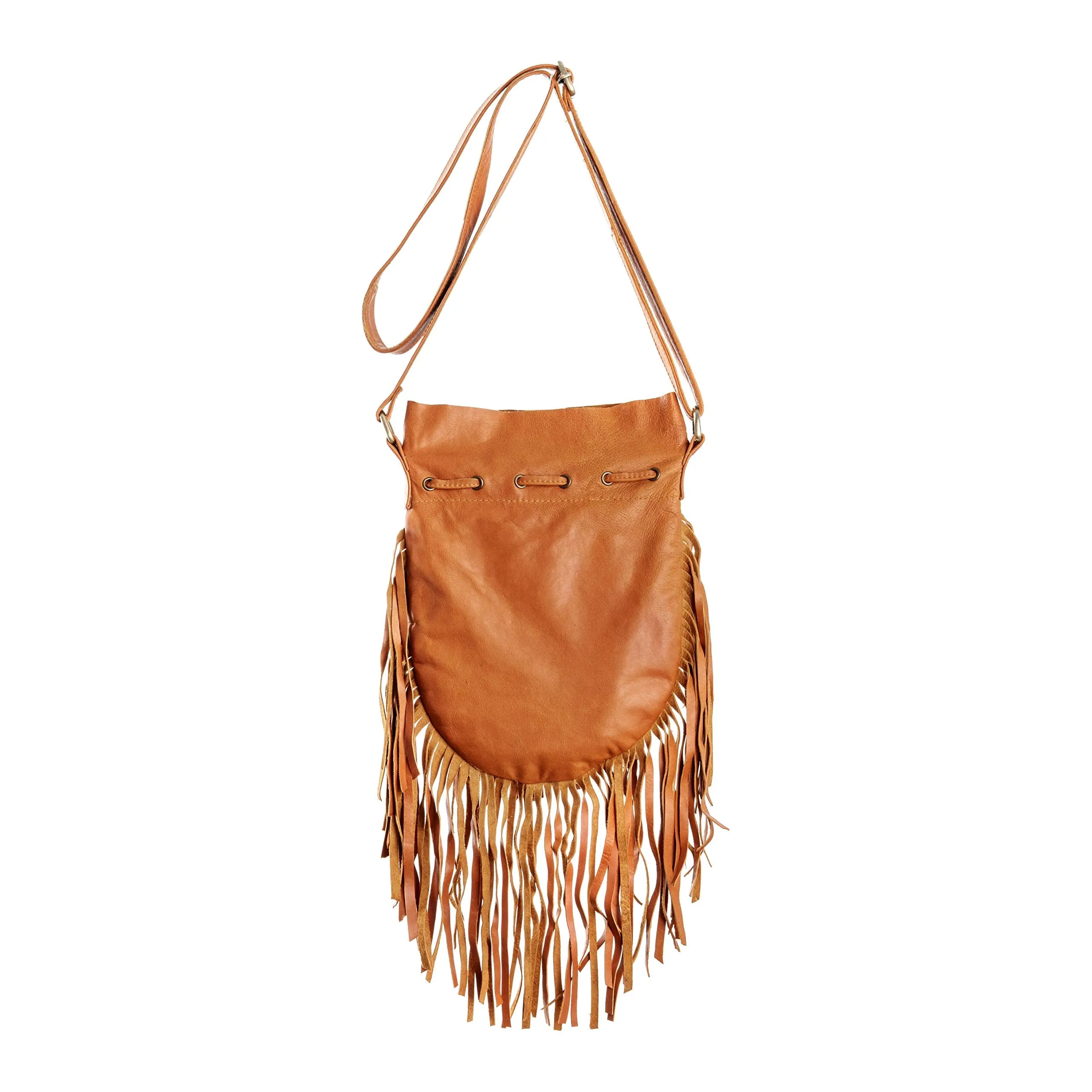 Beaded Leather Fringed Handcrafted Western Bag