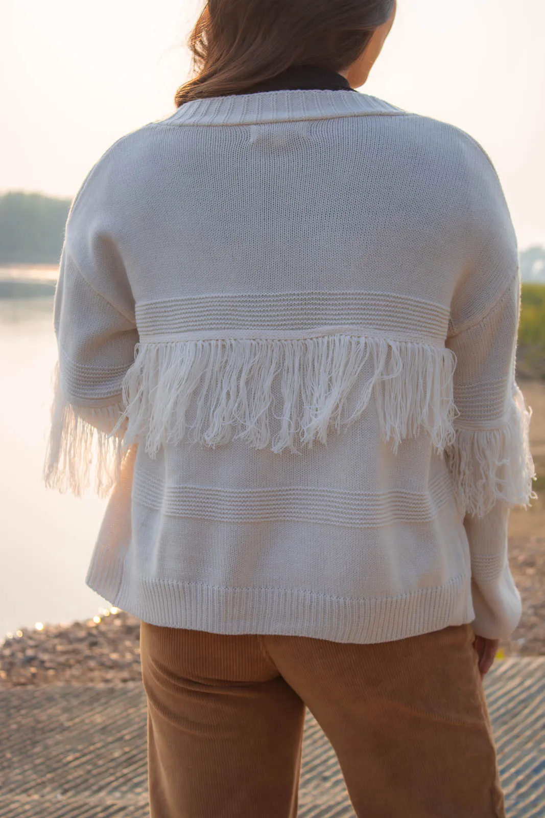 Carrie Fringed Cardigan