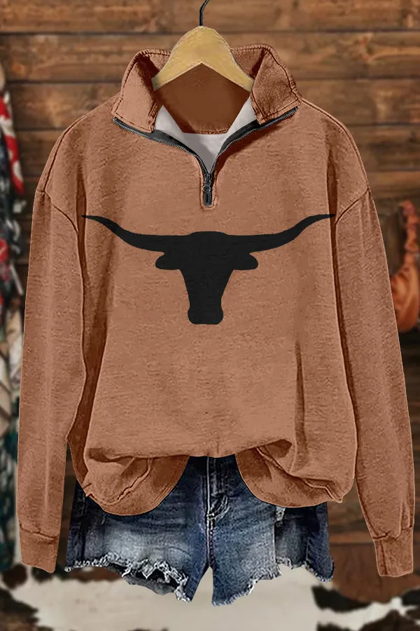 Classic Gameday Texas Longhorn Print Sweatshirt