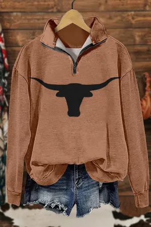 Classic Gameday Texas Longhorn Print Sweatshirt