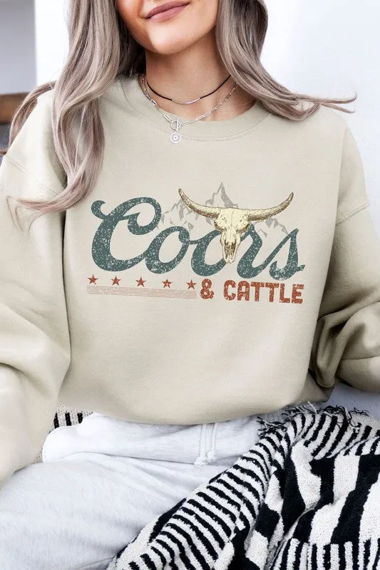Coors and Cattle Western, Fleece Sweatshirt