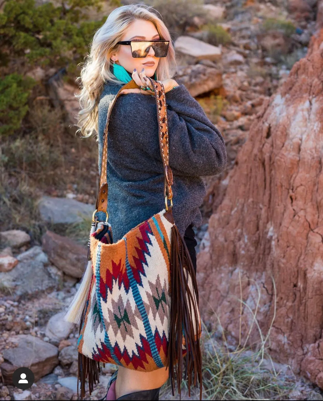 Desert Sunrise Saddleblanket Tote