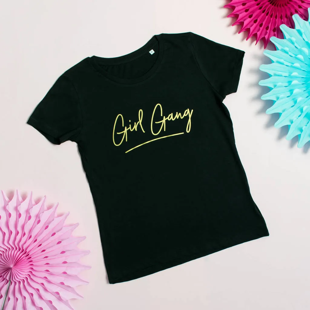 Girl Gang Mother And Daughter T Shirt And Babygrow Set