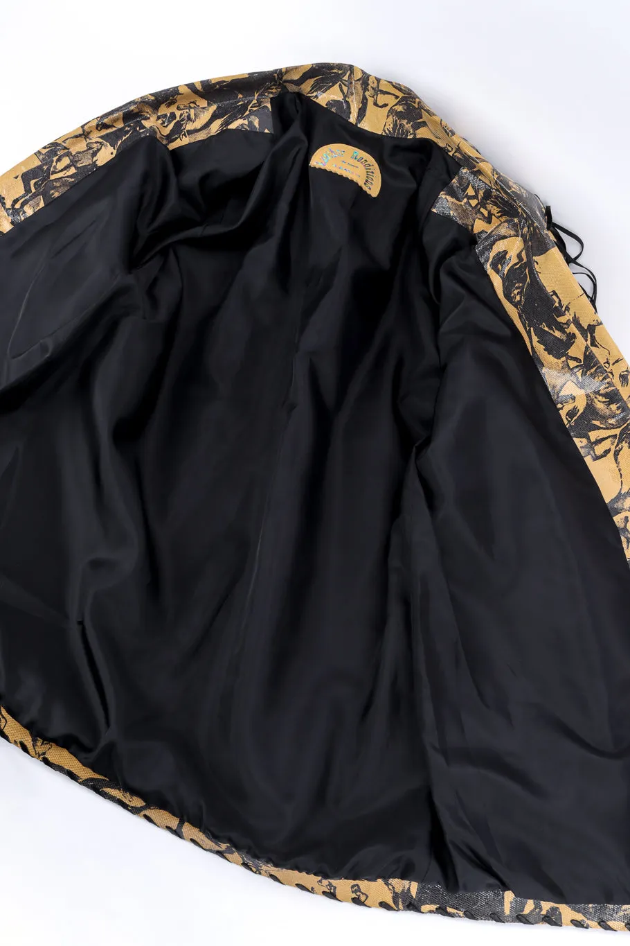 Horse Print Leather Fringe Blazer