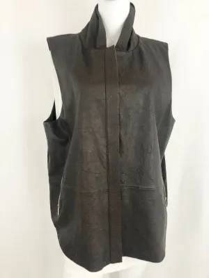 Lafayette 148 Leather Vest Size Xl
