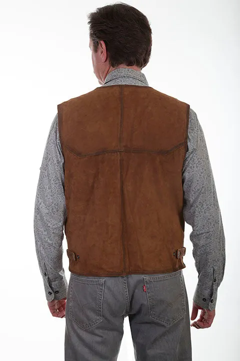 Men's Leather Vest Collection: Scully Western Buffed Lamb