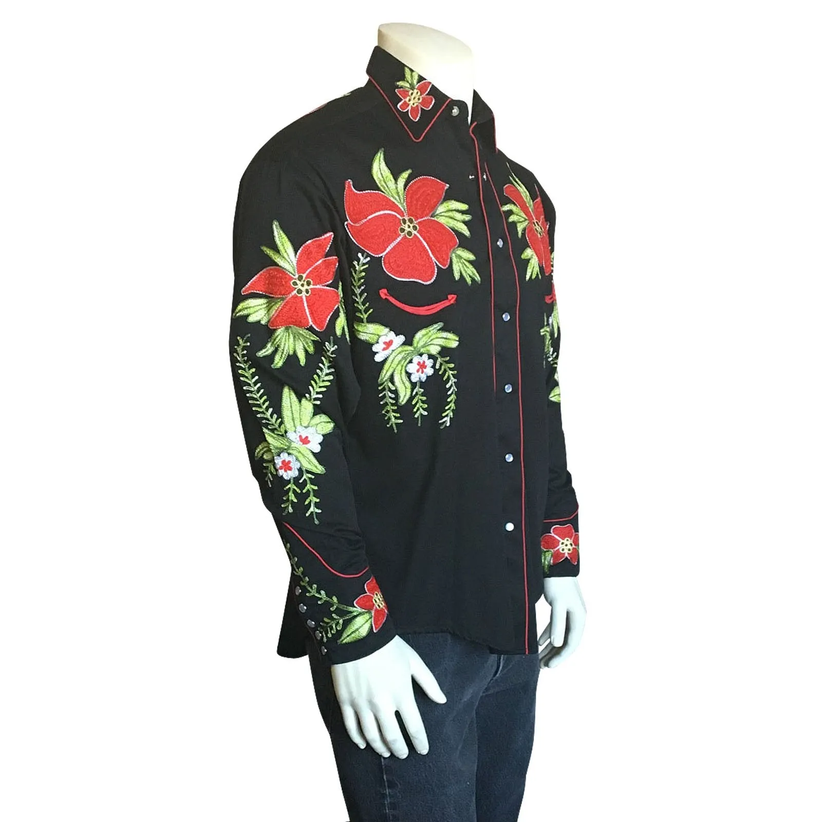 Men's Vintage Western Shirt Collection: Rockmount Hawaiian Hibiscus