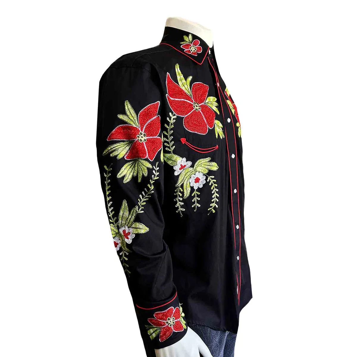 Men's Vintage Western Shirt Collection: Rockmount Hawaiian Hibiscus