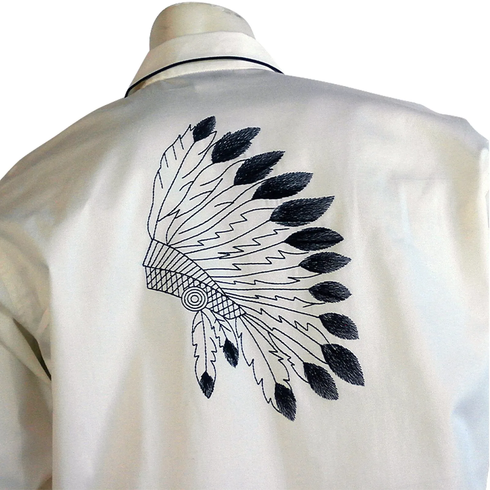 Men's Vintage Western Shirt Collection: Rockmount Warbonnet Ivory