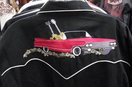 Men's Vintage Western Shirt Collection: Scully Cars & Guitars
