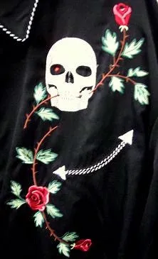 Men's Vintage Western Shirt Collection: Scully Skulls & Roses