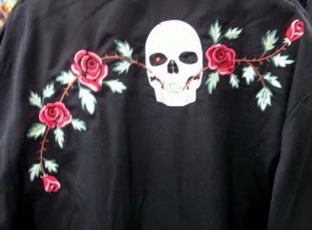 Men's Vintage Western Shirt Collection: Scully Skulls & Roses