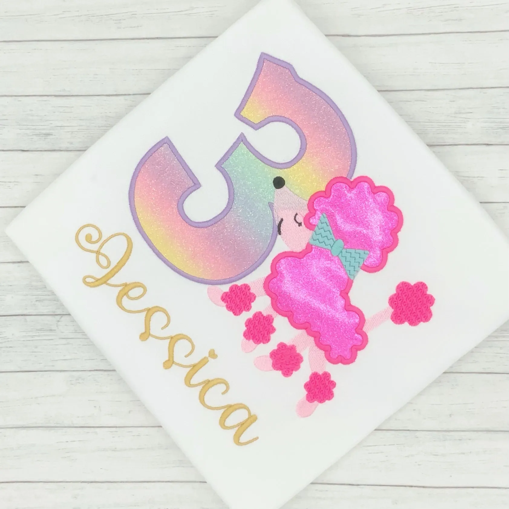 Poodle Girls Birthday Shirt (age 1-9)