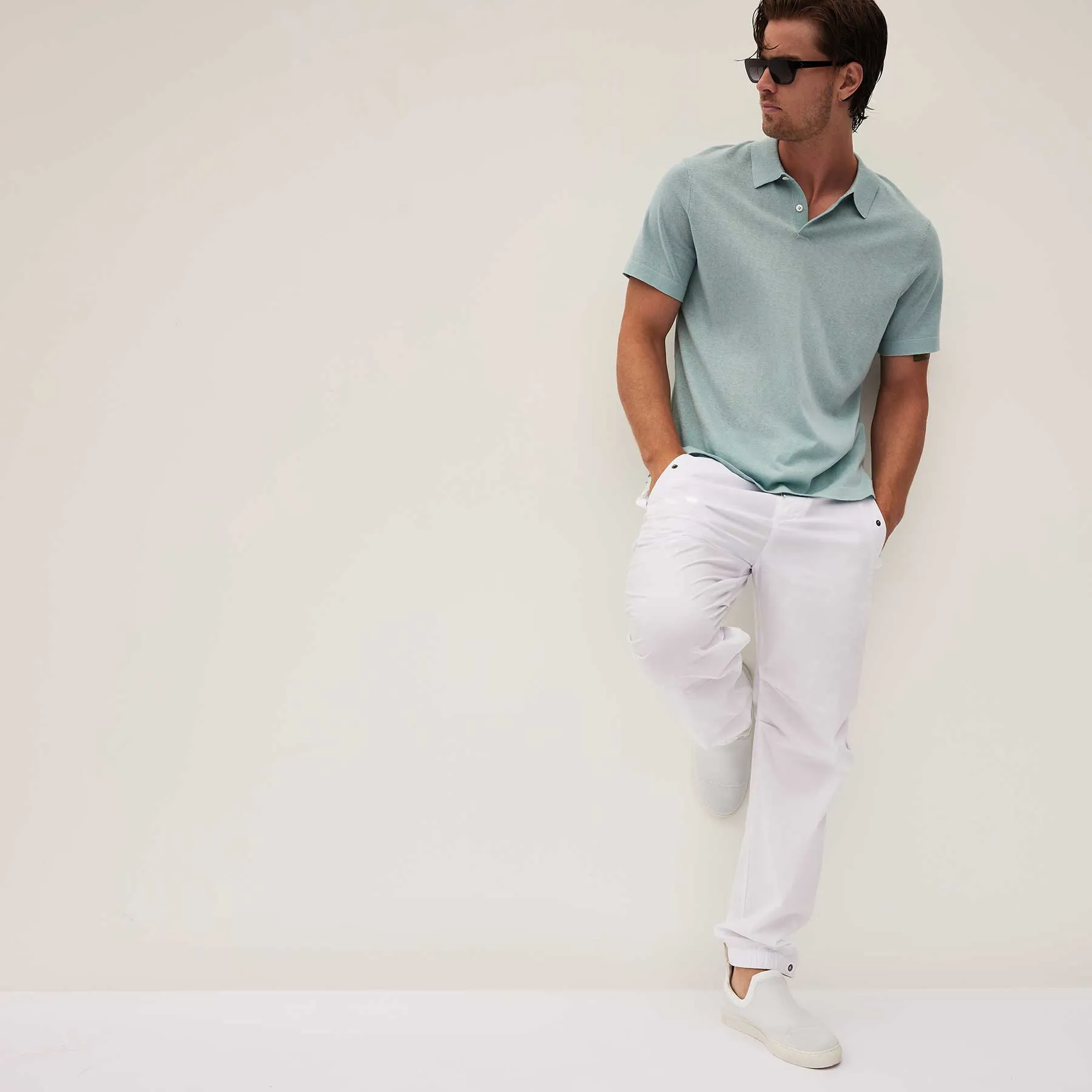 San Jacinto Knit Polo - Baby Blue