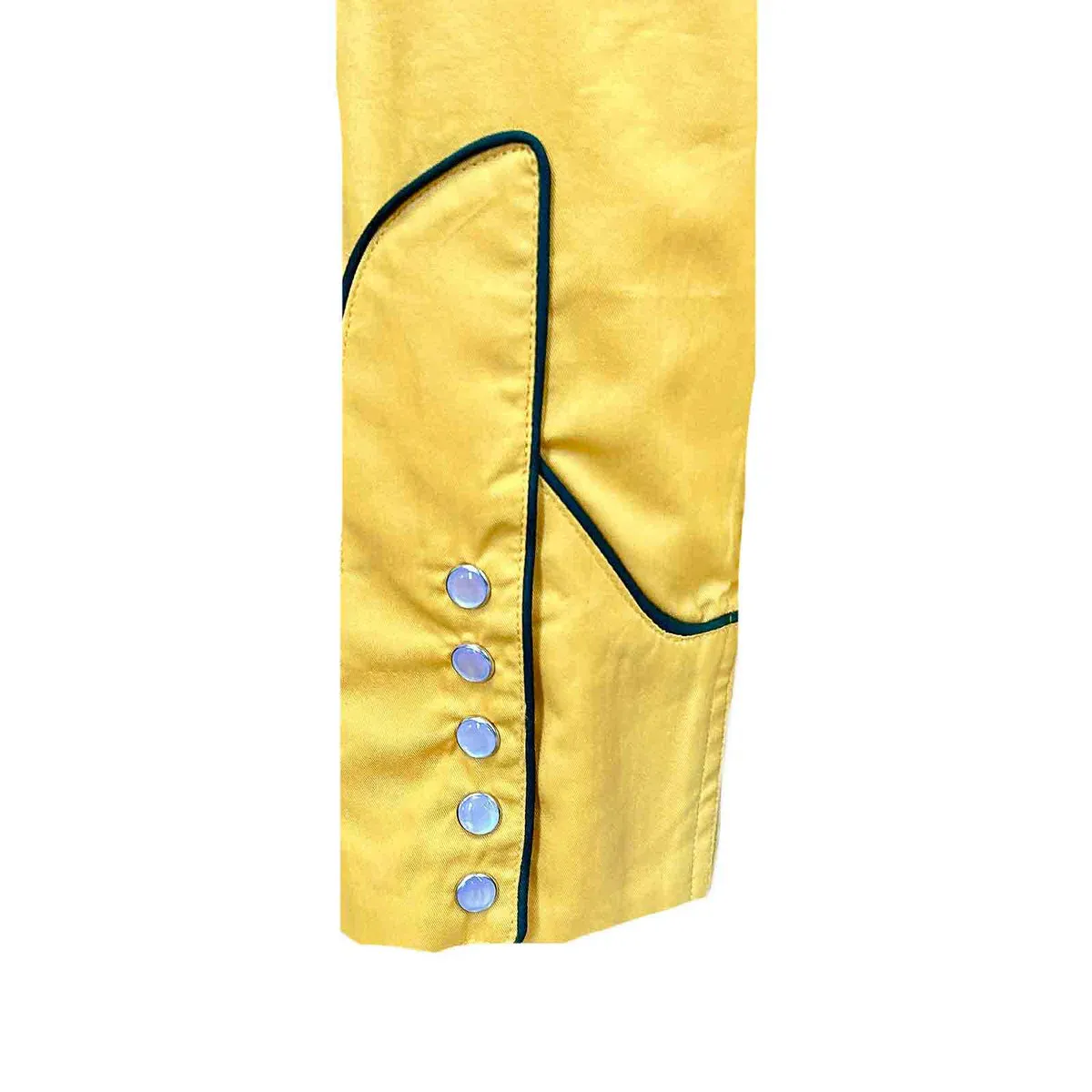 Women's Vintage Western Shirt Collection: Rockmount Fancy Palm Trees Wagon Wheels Gold